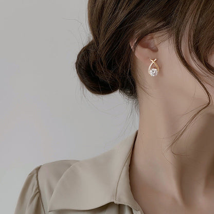 Sier Trendy Niche Design High-grade Exquisite Small Earrings