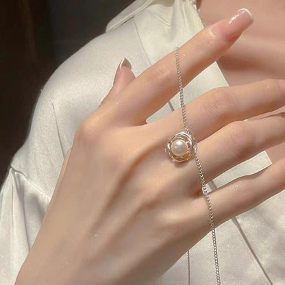 Women's Niche French Style Short Simple Sier Necklaces