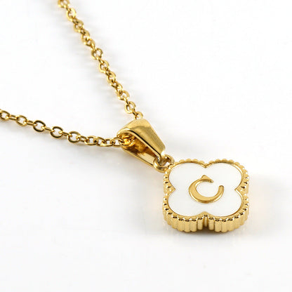 Women's Four-leaf Clover Pendant Stainless Steel Gold Necklaces