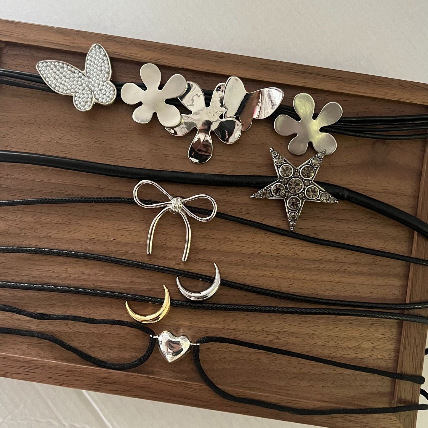 Black Rope Fashion Commuter Geometric Clavicle Chain Necklaces