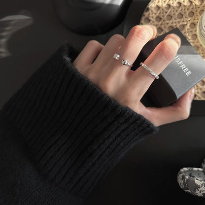 Cut Small Stone Female Fashion Simple Daily Rings