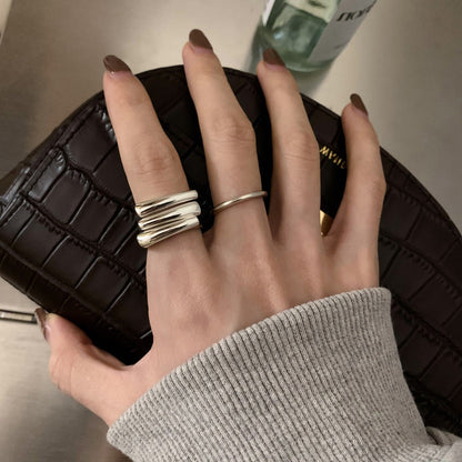 Sier Personalized Female Retro Fashion Elegance Hip Hop Rings