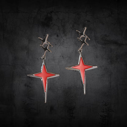 Trendy Fashion Personality Sier Four Stars Rings