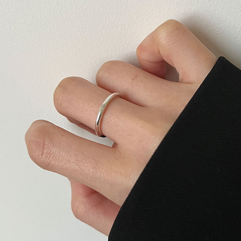 Sterling Sier Female Cute Smiley Face Rings