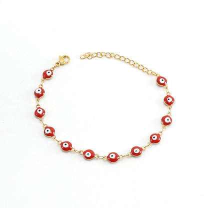 Women's Turkish Evil Eye Color Matching Stainless Necklaces