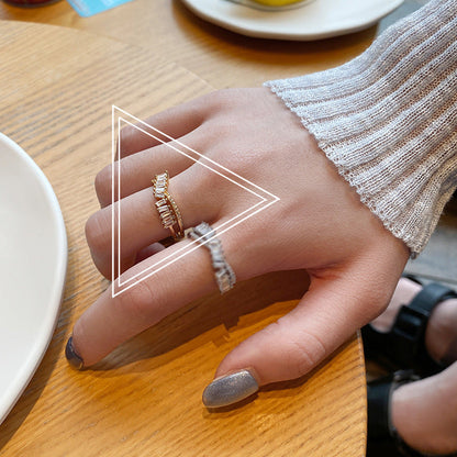 Open Female Minimalist Design Elegant Geometric Rings