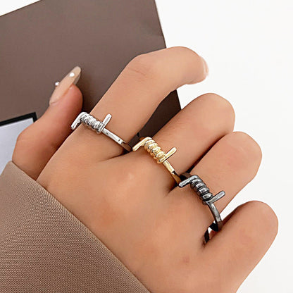 Simple Knot Fashion Creative Alloy Geometric Rings