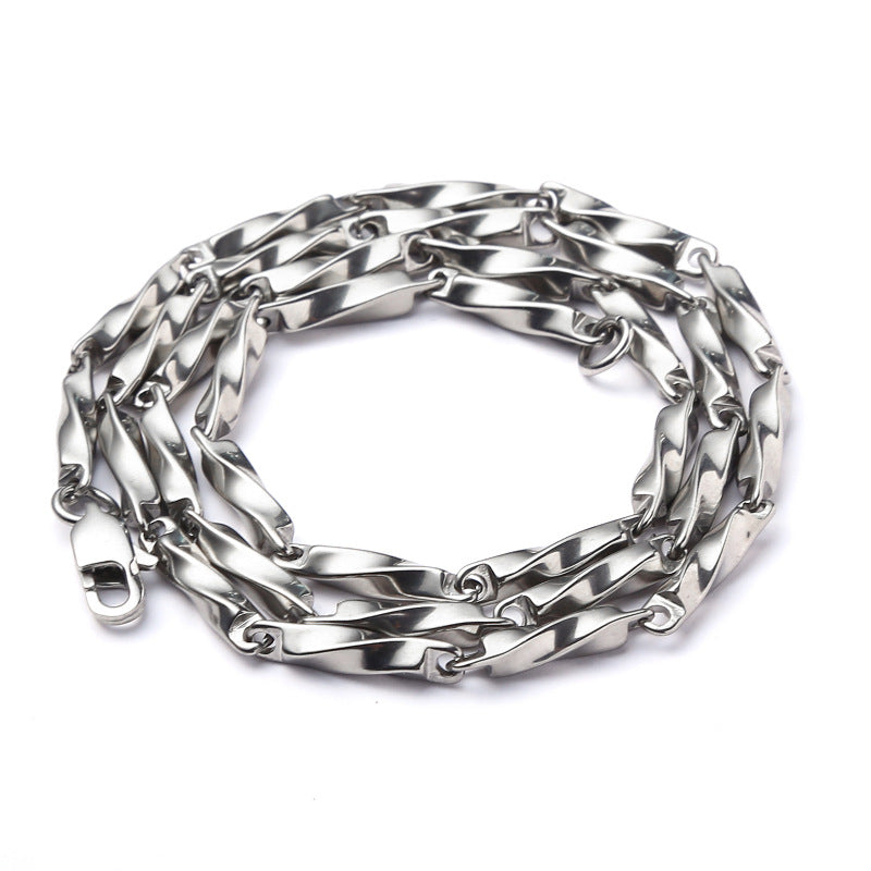 Men's Titanium Steel Handmade Mobius Chain High-grade Necklaces