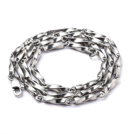 Men's Titanium Steel Handmade Mobius Chain High-grade Necklaces
