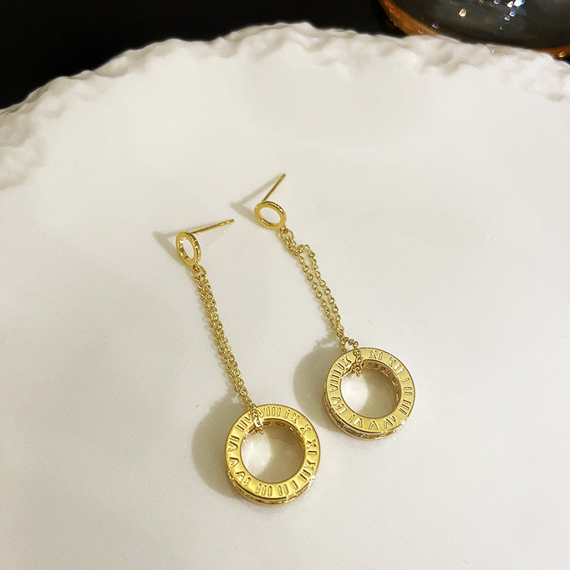 Women's High-grade Sier Tassel Long Cold Style Rings