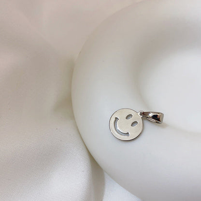 Transparent Bear Metal Smiley Pendant Female Necklaces