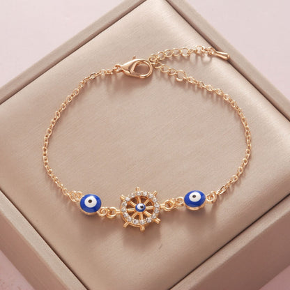 Women's Electroplated Devil's Eye Four-leaf Clover Fashion Bracelets
