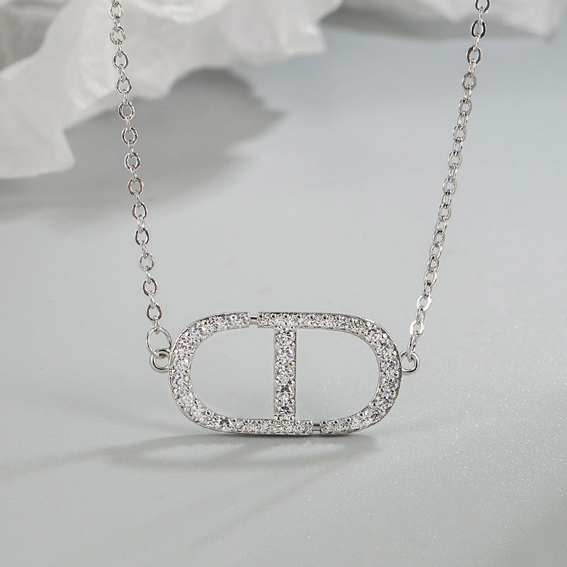 Inlaid Zircon Design Everyday Joker High-grade Female Necklaces