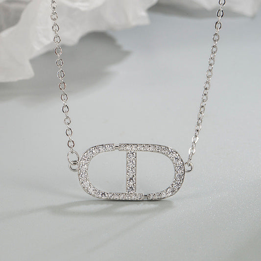 Inlaid Zircon Design Everyday Joker High-grade Female Necklaces