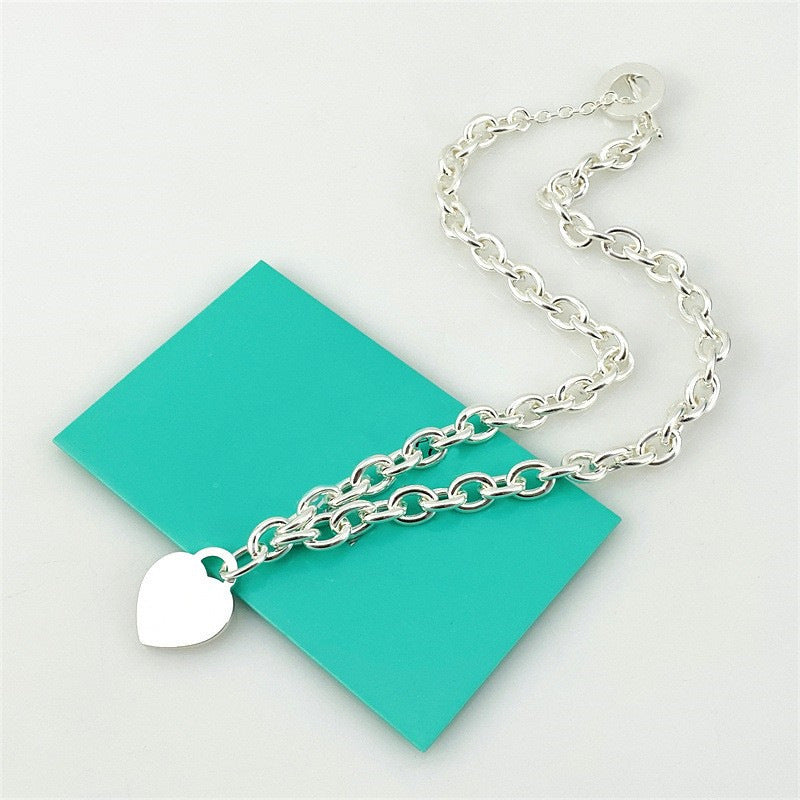 Glossy Full Diamond Smiley Face Pendant Necklaces