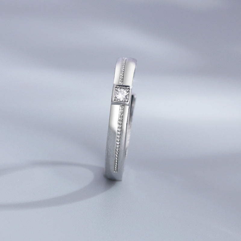 Pair Of Fashion Heart-shaped Open Trendy Rings