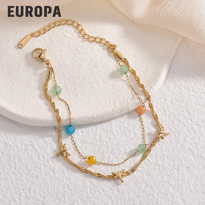 Women's Gold Dragonfly Stainless Steel For Titanium Bracelets