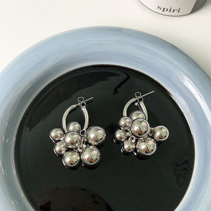 Cold Style Ball Tassel Female Niche Earrings