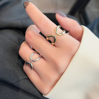 Female Retro Affordable Luxury Style Index Rings