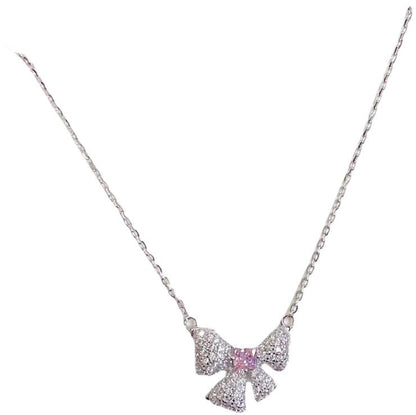 Women's Zircon Bow For Special Interest Light Luxury High-grade Clavicle Necklaces