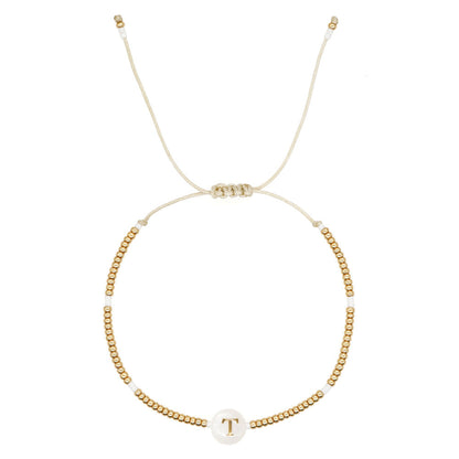 Bohemian Imported Beads Shell Letter Style Bracelets