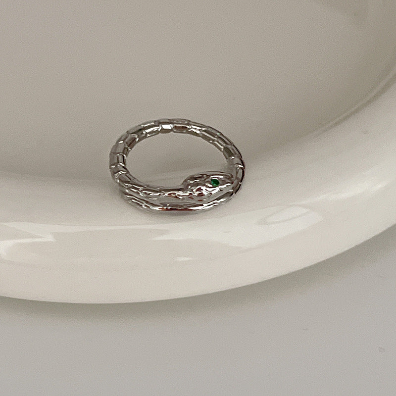 Sier Female Design Light Luxury Index Rings