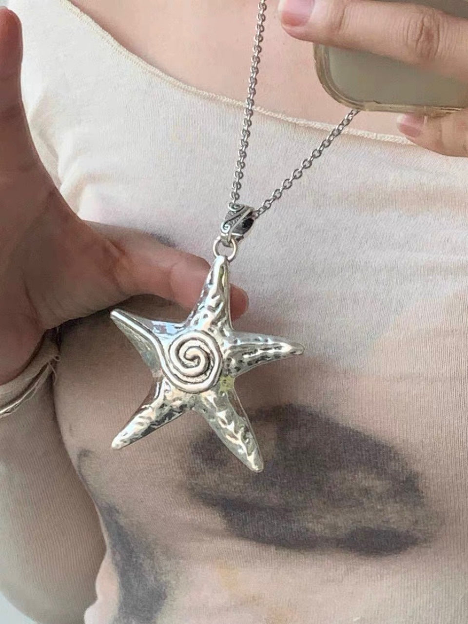 Sweet Cool Star Five-pointed Pendant Exaggerated Necklaces