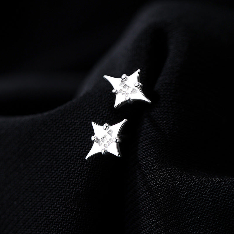 Alphabet Letter Sterling Sier Simple Temperament Source Earrings