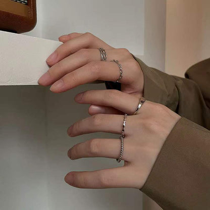 Set Female Fashion Style Little Finger Rings
