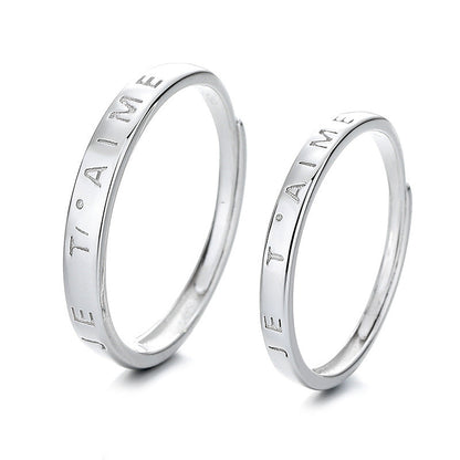 You Couple Female Male Sterling Sier Rings