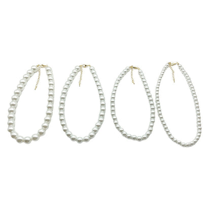 French Style Classic Pearl Minimalist Clavicle Necklaces