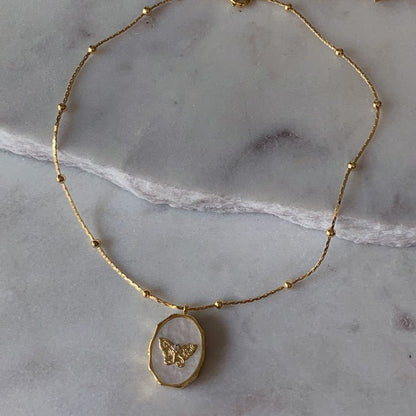 Casual Butterfly Shell Album Vintage Openable Necklaces