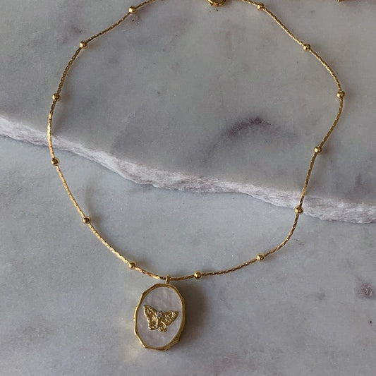 Casual Butterfly Shell Album Vintage Openable Necklaces