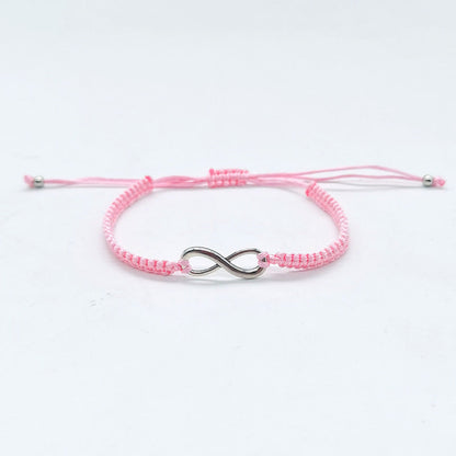 Simple Alloy Words Infinite Woven Adjustable Bracelets