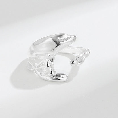 Korean Style Niche Design Minimalist Irregular Rings