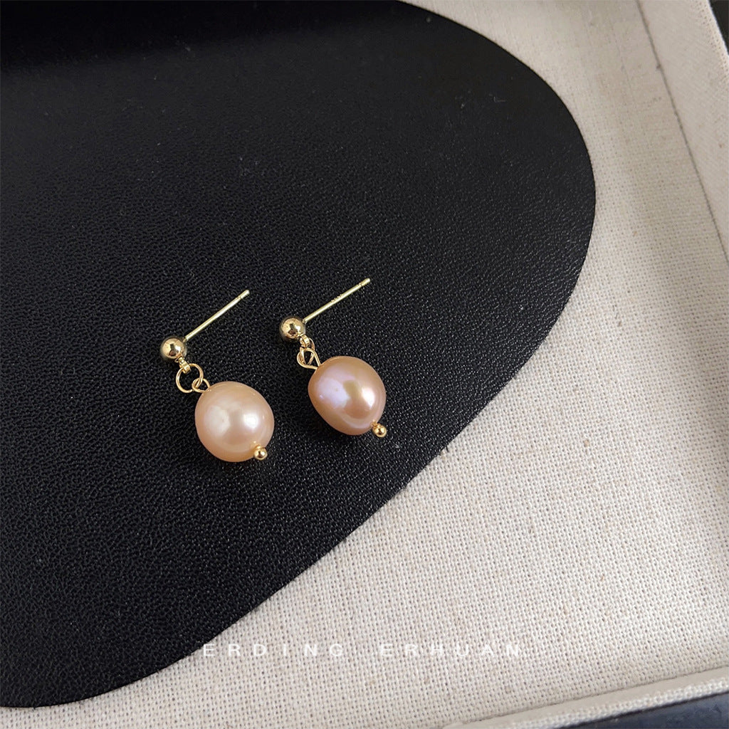 Collection Freshwater Pearl Handmade Sier Needle Earrings