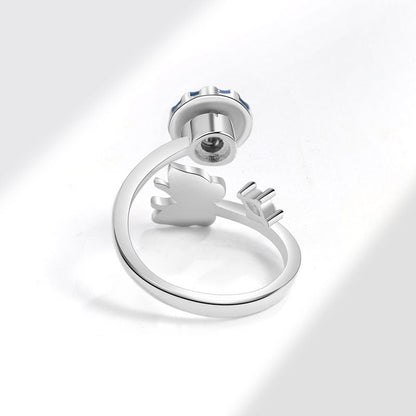 Opening Adjustable Butterfly Flower Can Be Rings