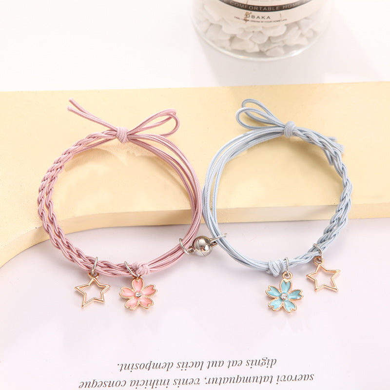 Female Couple Pair Rubber Band For Boyfriend Bracelets