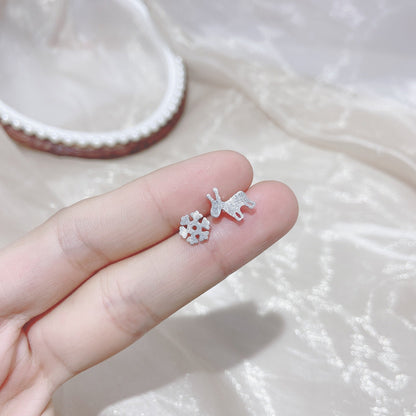 Sier Female Simple And Compact Delicate Earrings