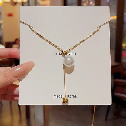 Women's Pearl Light Luxury Ornament High-grade Minority Necklaces