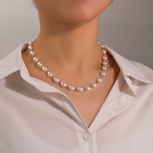 Pearls Female Personality Commuter Clavicle Chain Necklaces