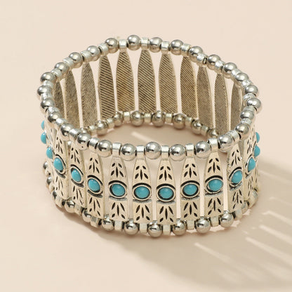 Personality Retro Inlaid Resin Horse Eye Bracelets