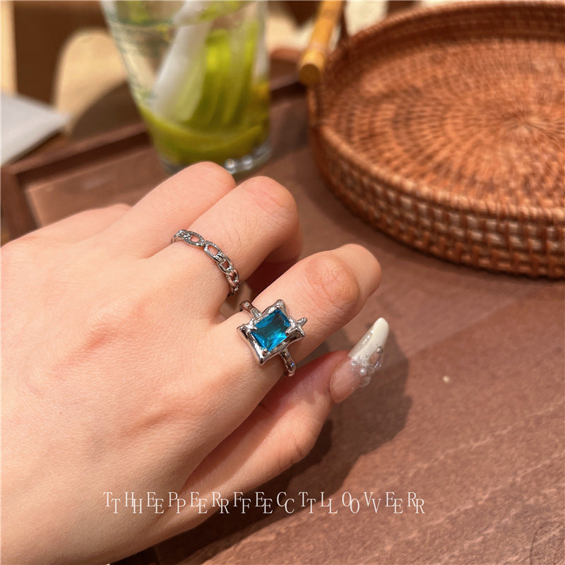 Luxury Temperament High-grade Zircon Niche Design Fashion Rings