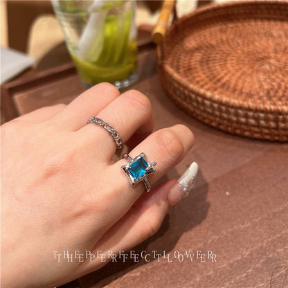 Luxury Temperament High-grade Zircon Niche Design Fashion Rings