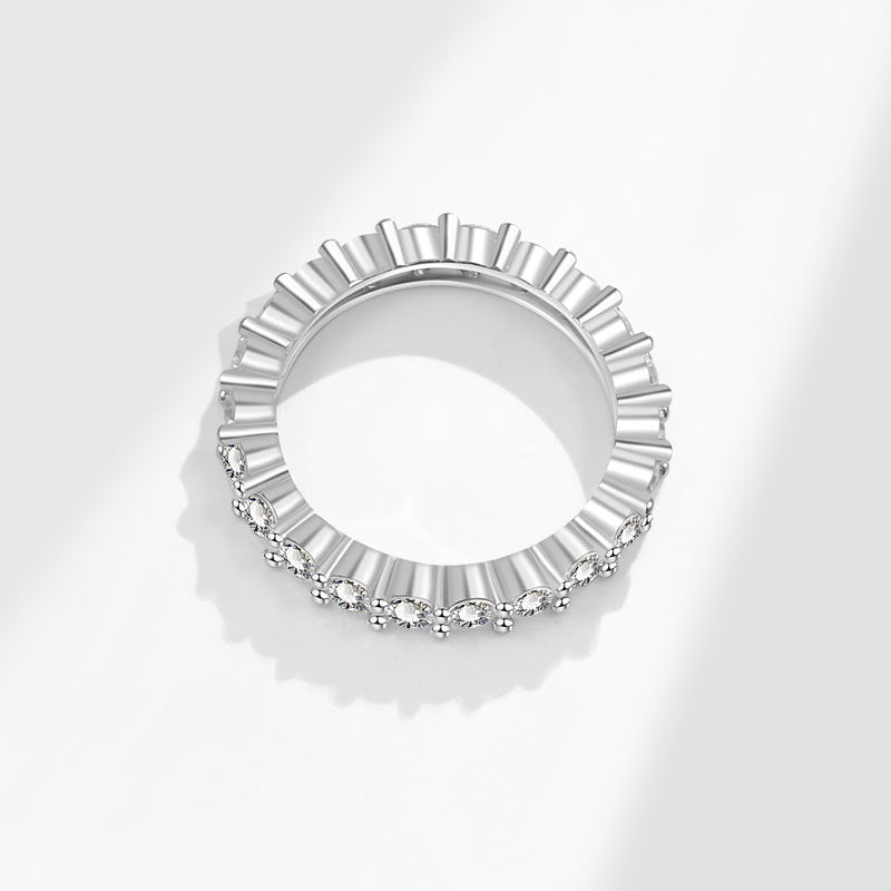 Single Row Full Diamond Female Personality Rings