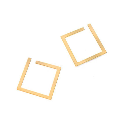 Simple Rhombus Exaggerated Geometry Three-dimensional Square Earrings