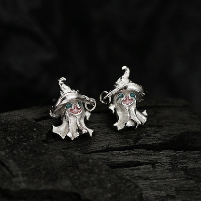 Wizard Hat Funny Ghost Series Niche Rings