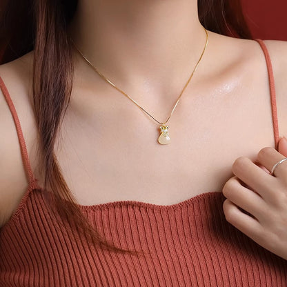 Chalcedony Lucky Bag Light Luxury Minority Necklaces
