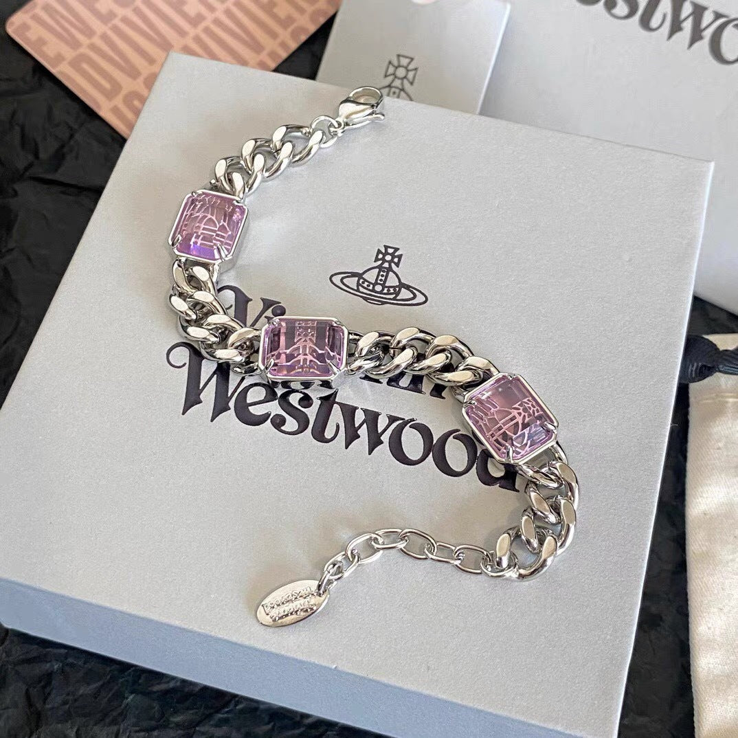 Three-color Summer Square Sugar Saturn Pattern Bracelets