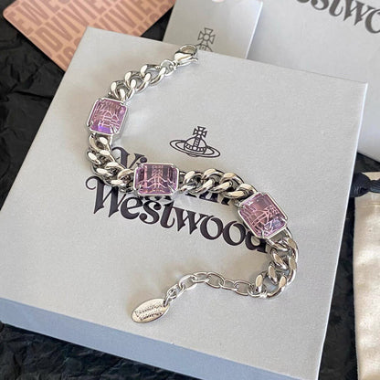 Three-color Summer Square Sugar Saturn Pattern Bracelets